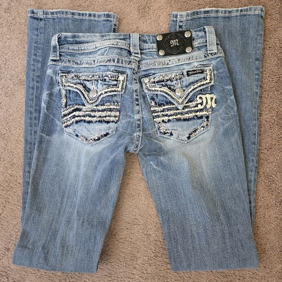 Miss Me Boot Cut Embellished Jeans 27 JE8018BX - Picture 1 of 5